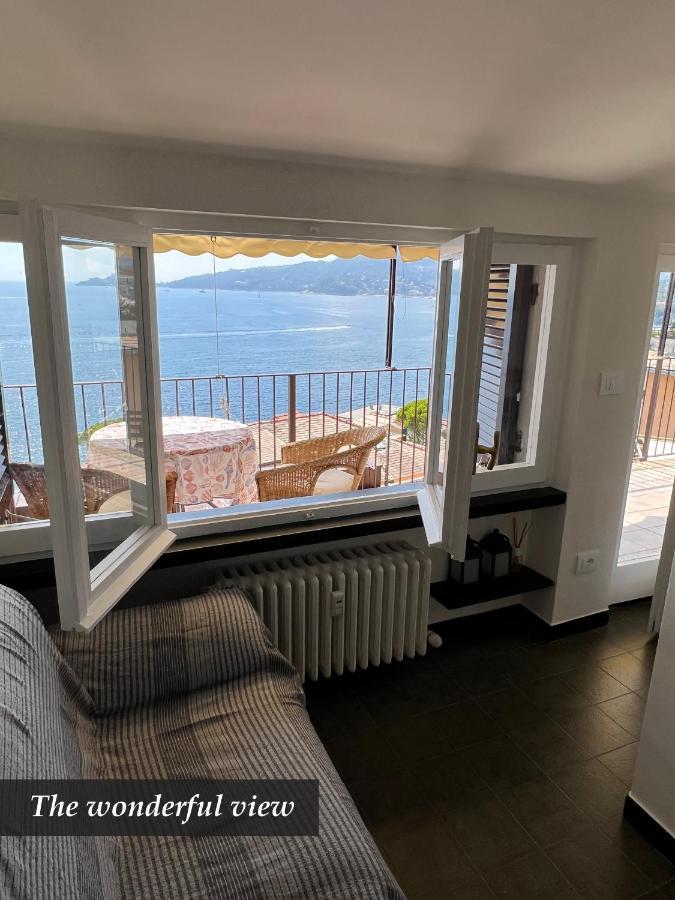 Nautilus Vista Mare Mozzafiato A 180 Gradi- Posto Auto Privato - 2 Camere Matrimoniali Piu 1 Divano Letto Singolo-Sky,Netflix-Wifi 200Mg Рапало Екстериор снимка